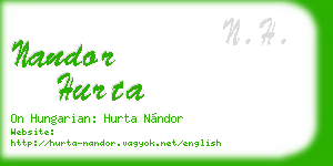 nandor hurta business card